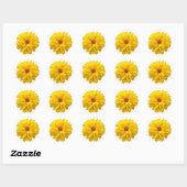 Sticker Rond Chrysanthème (Feuille)