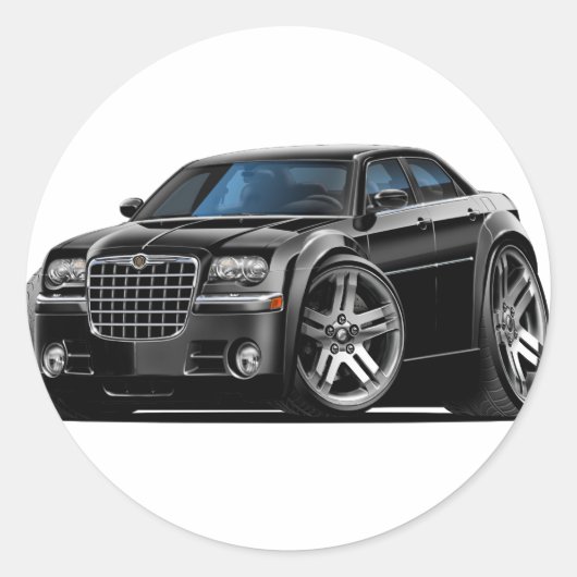 Sticker Rond Chrysler 300 Black Car (Devant)