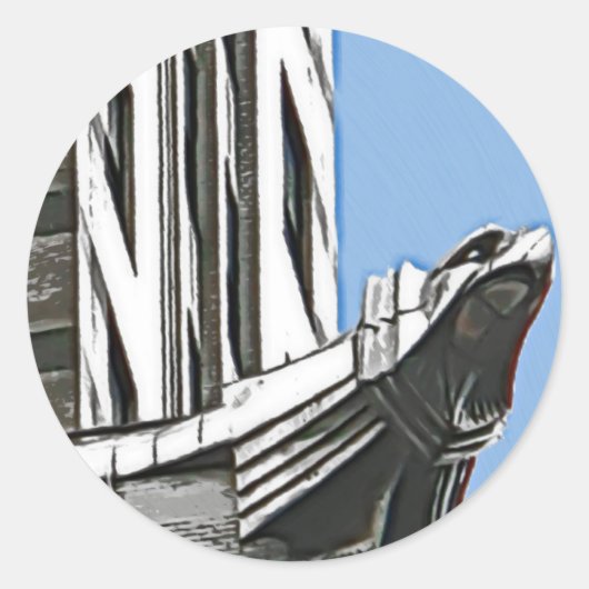 Sticker Rond Chrysler Building, New York (Devant)