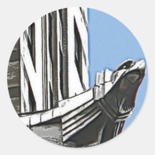 Sticker Rond Chrysler construisant, New York