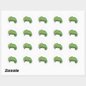 Sticker Rond Chubby Chameleon (Feuille)