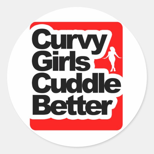 Sticker Rond Chubby Girls Cuddle Better (Devant)