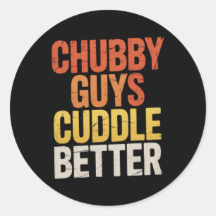 Sticker Rond Chubby Les Gars Cuddle Better Gay Bear LGBTQ Pride