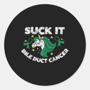 Sticker Rond Chuck It Bile Duct Cancer Fun Citation Avec Unicor