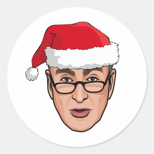 STICKER ROND CHUCK SCHUMER NOËL (Devant)