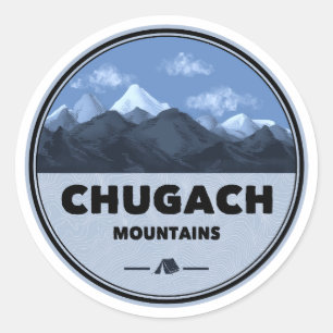 Sticker Rond Chugach Mountains Alaska Camping