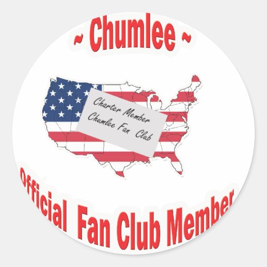 Sticker Rond Chumlee-Fan-Club (Devant)