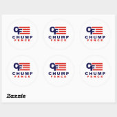 Sticker Rond CHUMP 2016 - Anti-Trump - (Feuille)