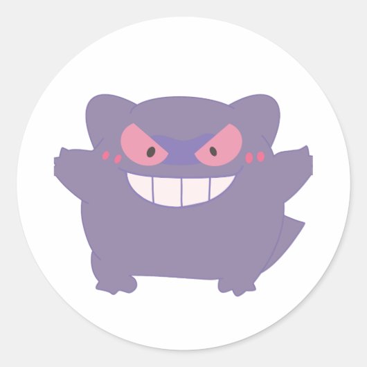 Sticker Rond Chunky Gengar (Devant)