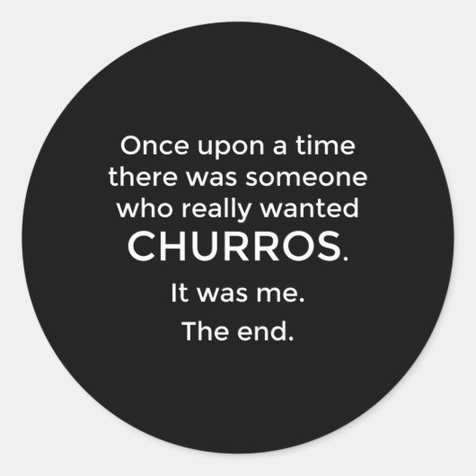 Sticker Rond Churro Churros (Devant)