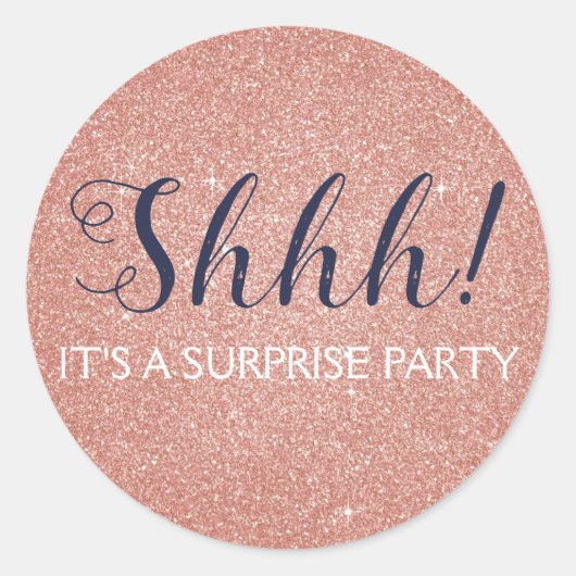 Sticker Rond Chut ! Anniversaire du Rose surprise Gold (Devant)