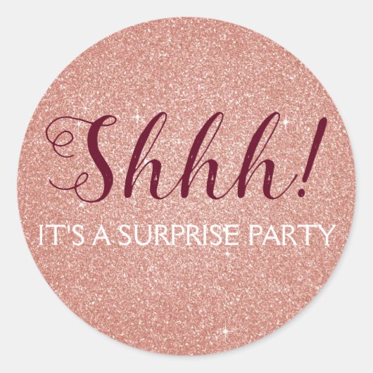 Sticker Rond Chut ! Anniversaire du Rose surprise Gold (Devant)