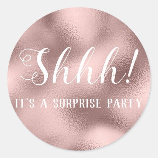Sticker Rond Chut ! Anniversaire Surprise Anniversaire (Devant)