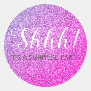 Sticker Rond Chut ! Anniversaire Surprise Anniversaire