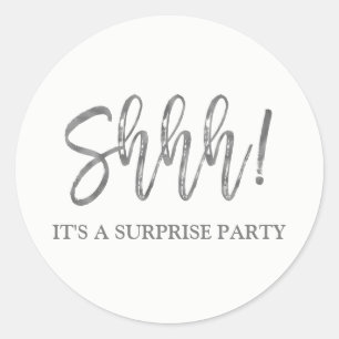 Sticker Rond Chut ! Anniversaire Surprise Anniversaire