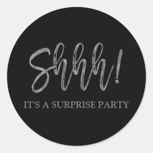 Sticker Rond Chut ! Anniversaire Surprise Anniversaire