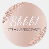 Sticker Rond Chut ! Anniversaire Surprise Anniversaire (Devant)