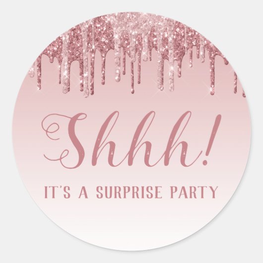 Sticker Rond Chut ! Anniversaire Surprise Anniversaire (Devant)