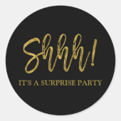 Sticker Rond Chut ! Anniversaire Surprise Anniversaire (Devant)