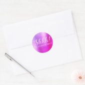 Sticker Rond Chut ! Anniversaire Surprise - Violet (Enveloppe)