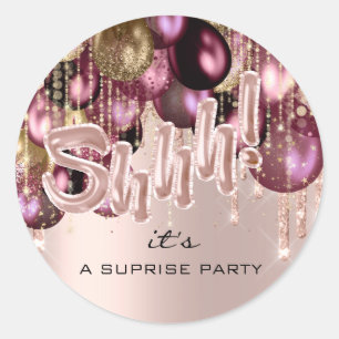 Sticker Rond Chut ! C'est surprenant Balloons de fête d'anniver