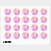 Sticker Rond Chut ! Fête d'anniversaire surprise - Arc en ciel (Feuille)