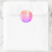 Sticker Rond Chut ! Fête d'anniversaire surprise - Arc en ciel (Sac)