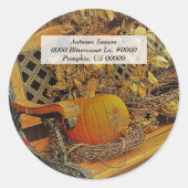 Sticker Rond Chute / Citrouille & Vin Bittersweet / Enveloppe P (Devant)