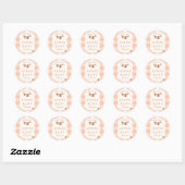 Sticker Rond Chute d'amour Baby shower floral (Feuille)