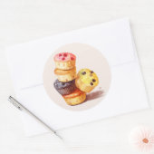 Sticker Rond Chute de la tour Muffin (Enveloppe)