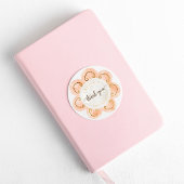 Sticker Rond Chute du Merci de Baby shower floral