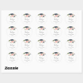 Sticker Rond Chute exquise Merci floral Favoriser (Feuille)