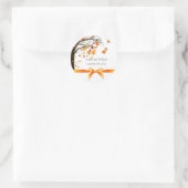 Sticker Rond Chute Feuille Automne Automne Mariage Enveloppe Ph (Sac)