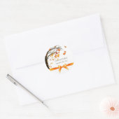 Sticker Rond Chute Feuille Automne Automne Mariage Enveloppe Ph (Enveloppe)