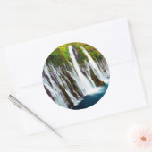Sticker Rond Chutes Burney, Mcarthur-Burney Falls Memorial (Enveloppe)