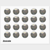 Sticker Rond Chutes de Multnomah (Feuille)