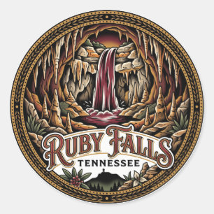 Sticker Rond Chutes de Ruby Tennessee