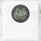 Sticker Rond chutes d'Ithaque (Sac)