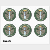 Sticker Rond Chutes Multnomah Oregon (Feuille)