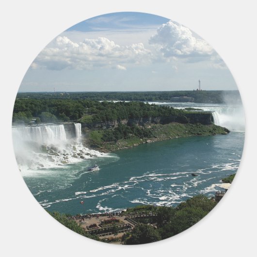 Sticker Rond Chutes Niagara (Devant)