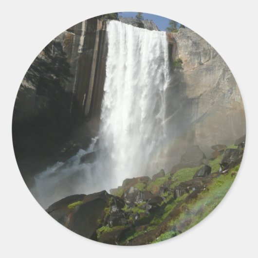 Sticker Rond Chutes vernales I dans le parc national Yosemite (Devant)