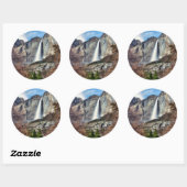 Sticker Rond Chutes Yosemite (Feuille)