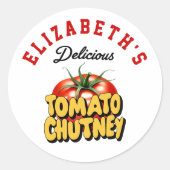 Sticker Rond Chutney de Tomate (Devant)