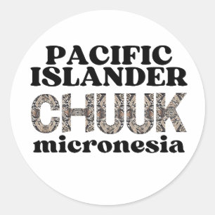 Sticker Rond Chuuk Chuukese Pacific Islander Micronésie