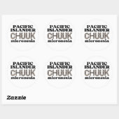 Sticker Rond Chuuk Chuukese Pacific Islander Micronésie (Feuille)