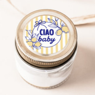 Sticker Rond CIAO BABY Lemon Méditerranée Amalfi
