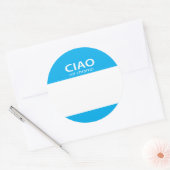 Sticker Rond Ciao Mi Chiamo Italien hello tag (Enveloppe)