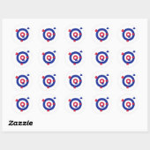 Sticker Rond Cible de bordage de champ (Feuille)