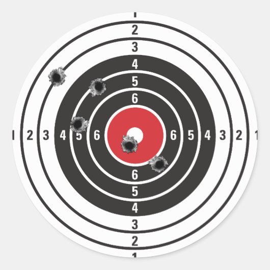 Sticker Rond Cible de tir (Devant)