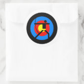 Sticker Rond Cible de tir à l'arc et Archer (Sac)